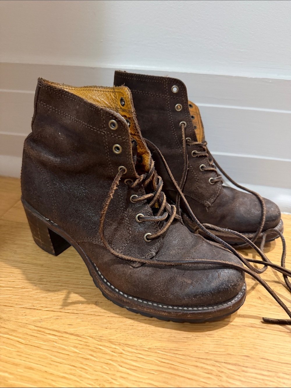 Frye Lace-Up Heeled Boots